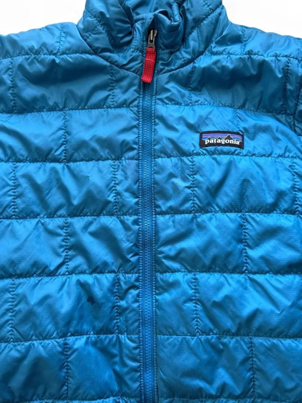 Patagonia Bright Blue Kids Nano Puff Jacket Sz S 7 8 boys girls unisex